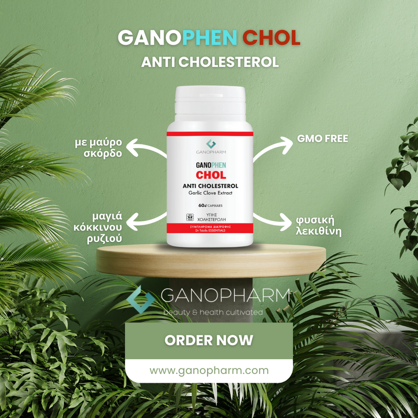 Ganophen Chol | A powerful, all-natural cholesterol-lowering solution with Black Garlic & Red yeast Rice